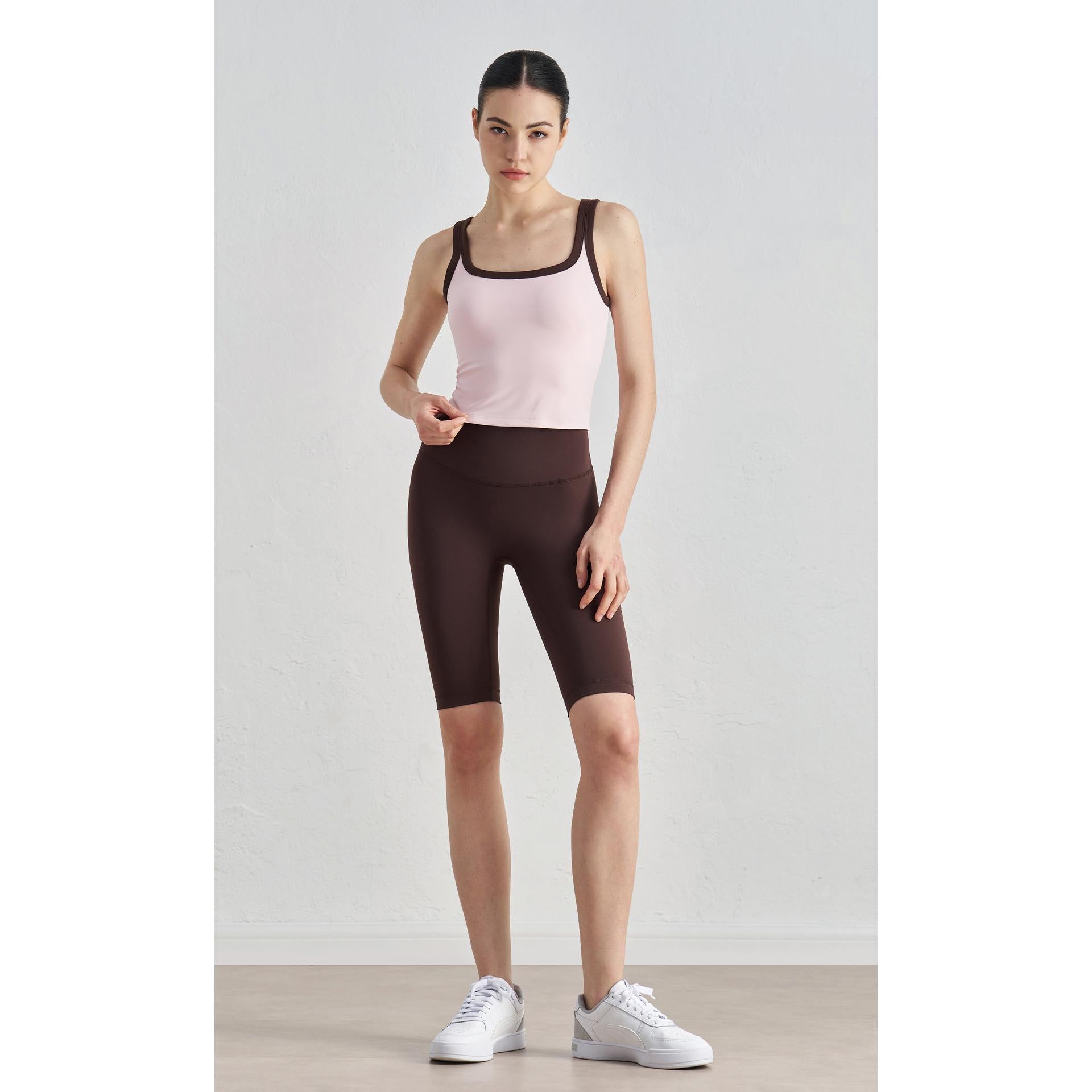 NULS youth nude color matching yoga underwear women's U-neck beautiful back outer wear sports vest summer sweet sister fitness bra