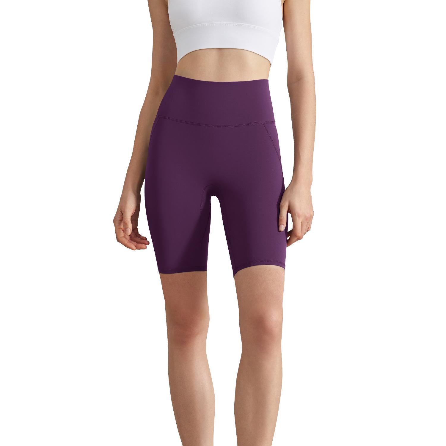 Antibacterial yoga shorts women's summer high waist hip lift sports cycling pants wear Pilates training clothes fitness three-point pants