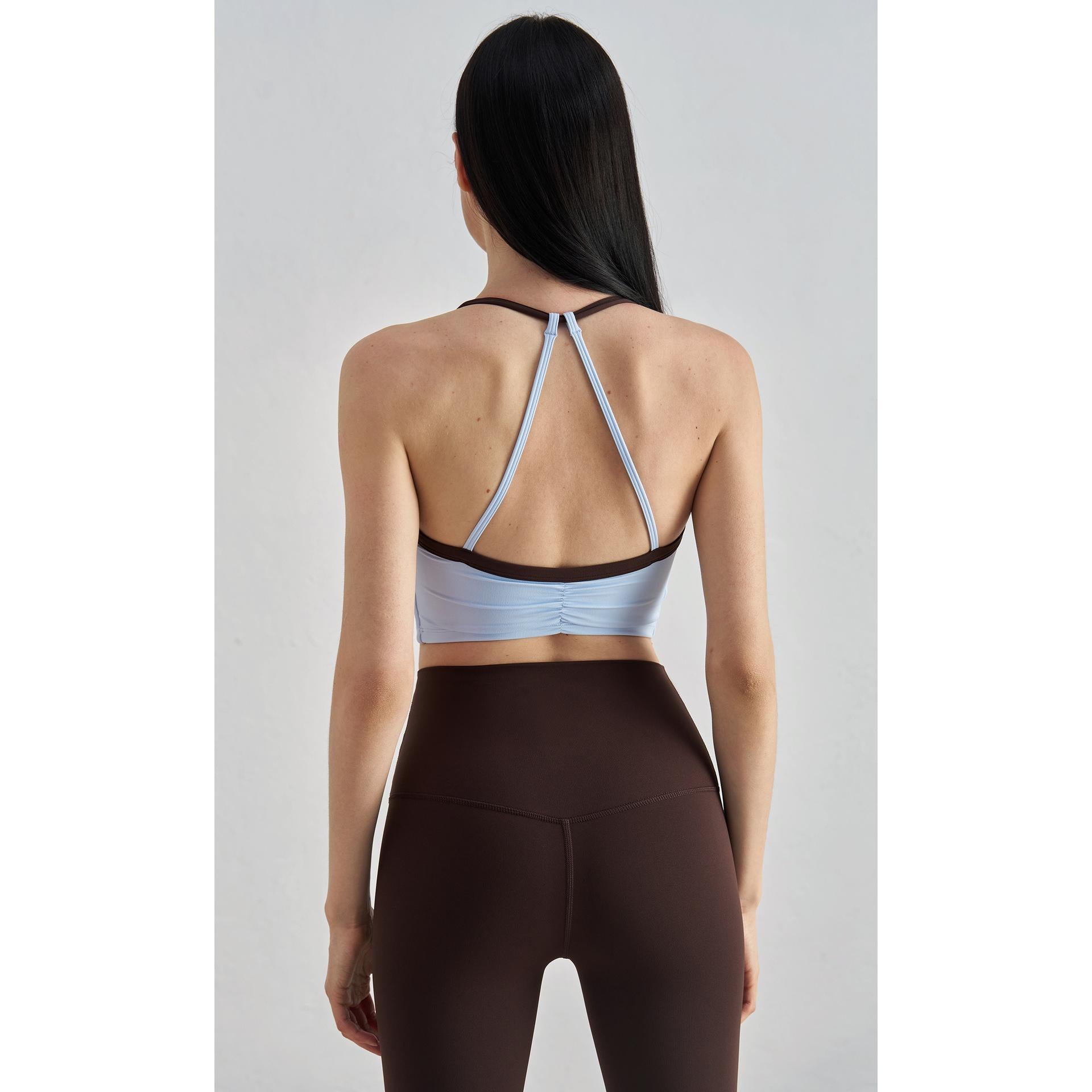 NULS American neck sports underwear women's summer European and American beauty back fitness bra running pilates yoga vest
