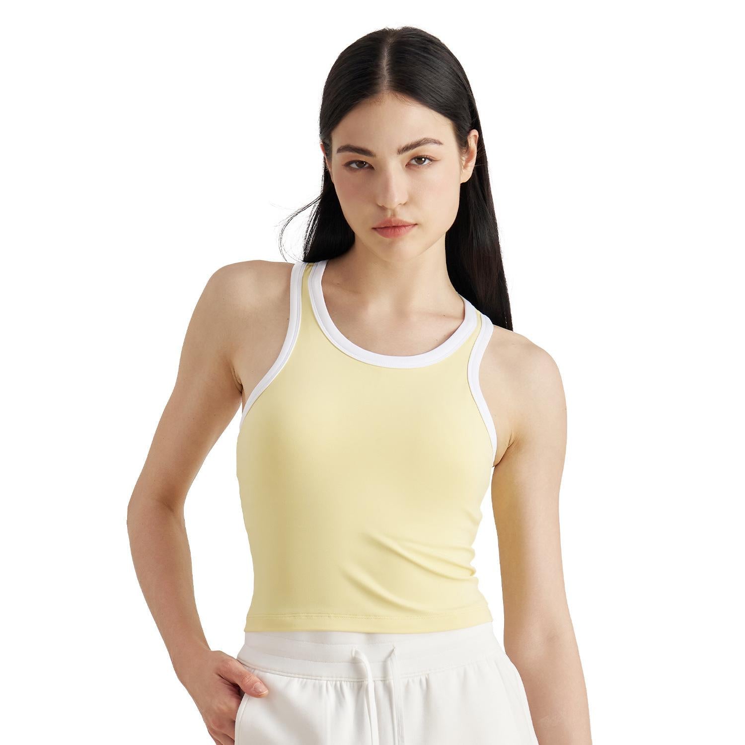 New I-shaped beautiful back sports underwear women's nudity breathable contrasting color splicing yoga vest Pilates fitness bra