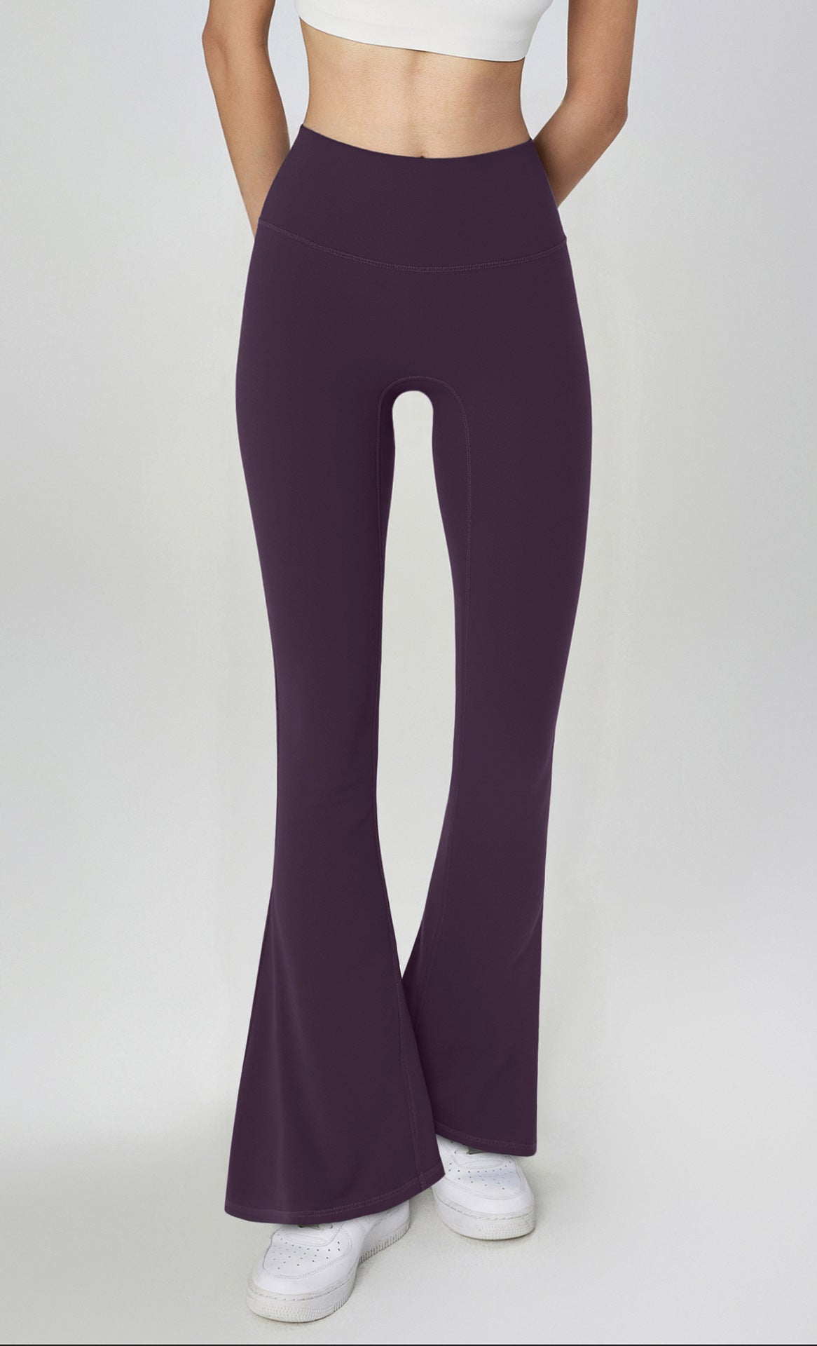 Micro-pull yoga pants, high-waisted flared leggings, shark pants, hip-lifting fitness dance, thin sports flared pants