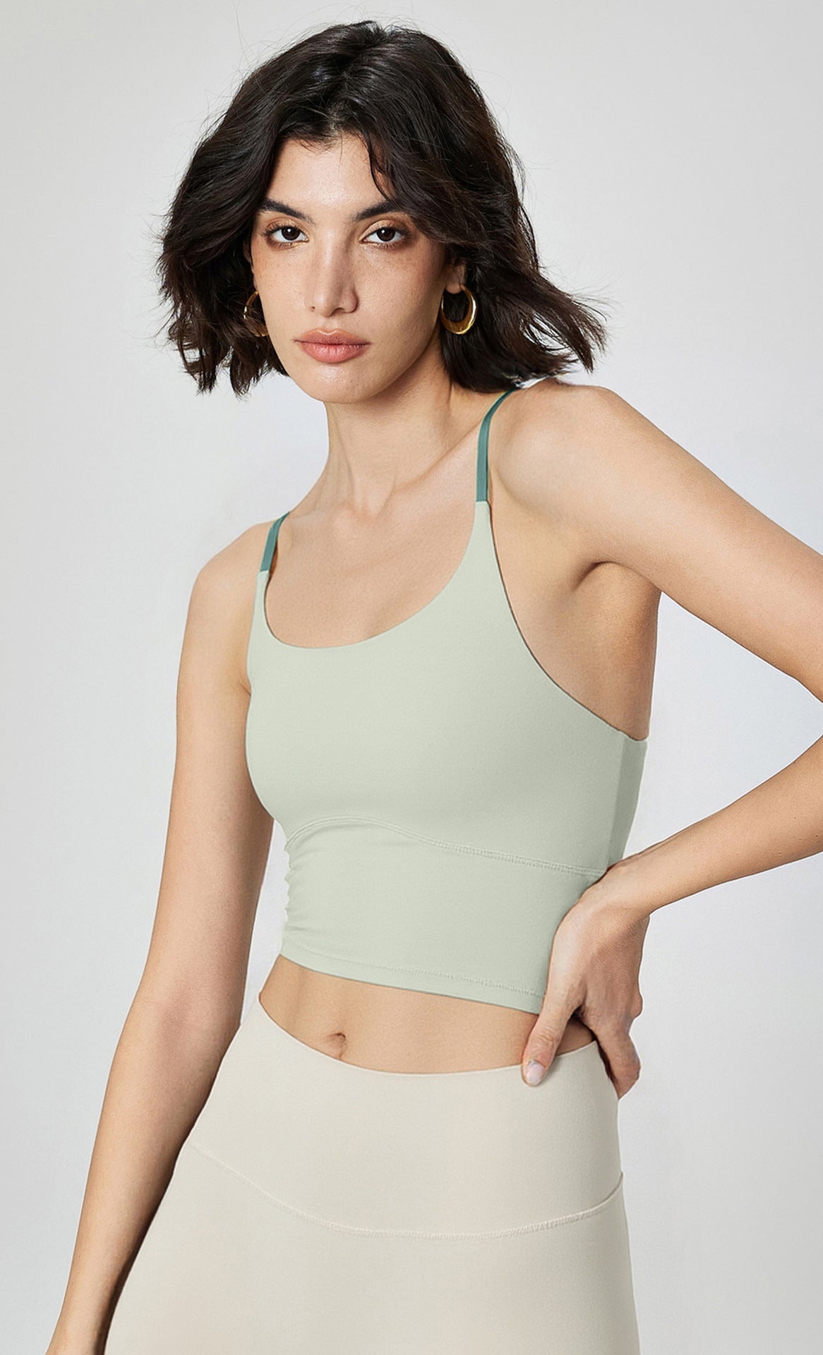 Contrasting color beauty back yoga vest versatile breathable sports underwear cross backless fitness bra slim yoga top