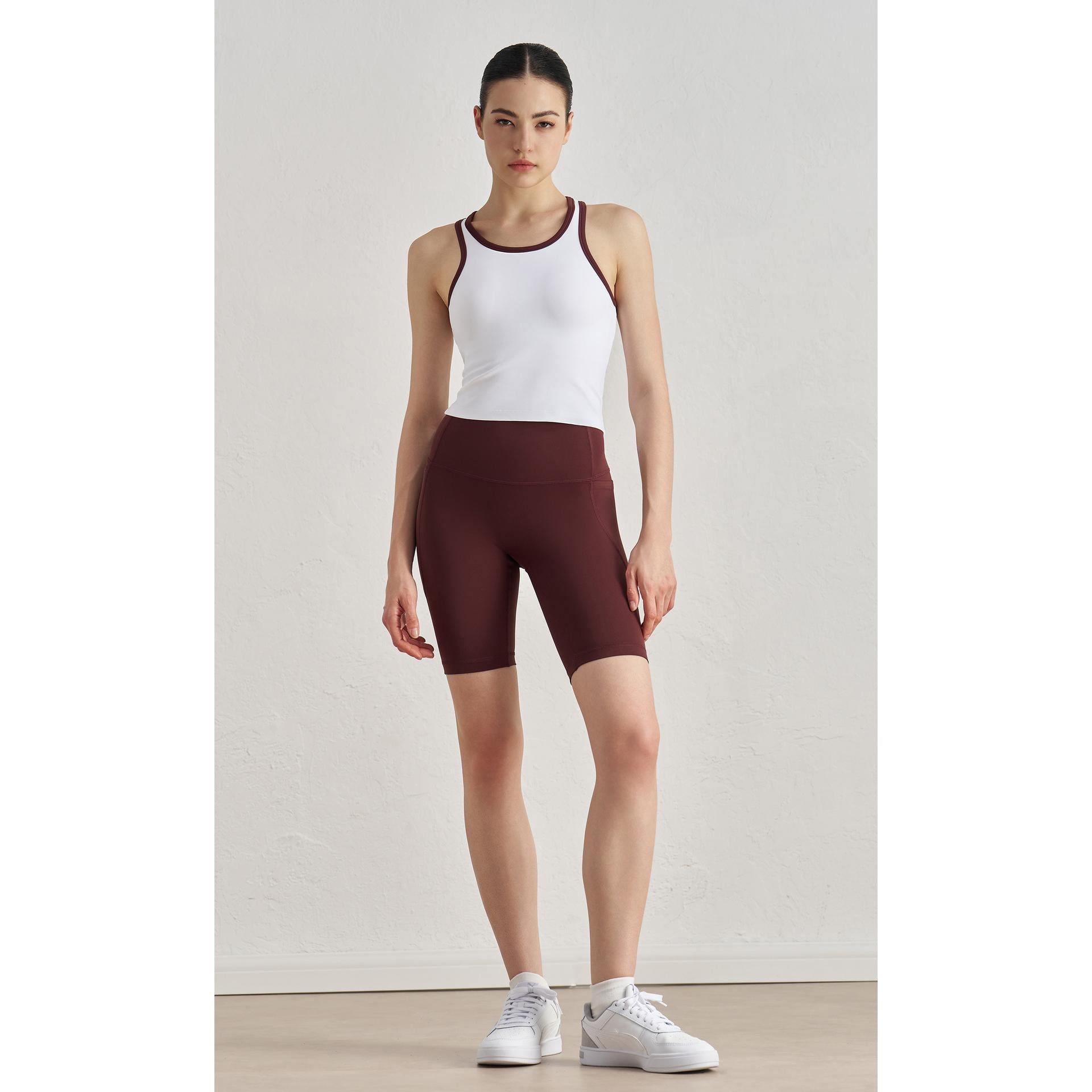 New I-shaped beautiful back sports underwear women's nudity breathable contrasting color splicing yoga vest Pilates fitness bra
