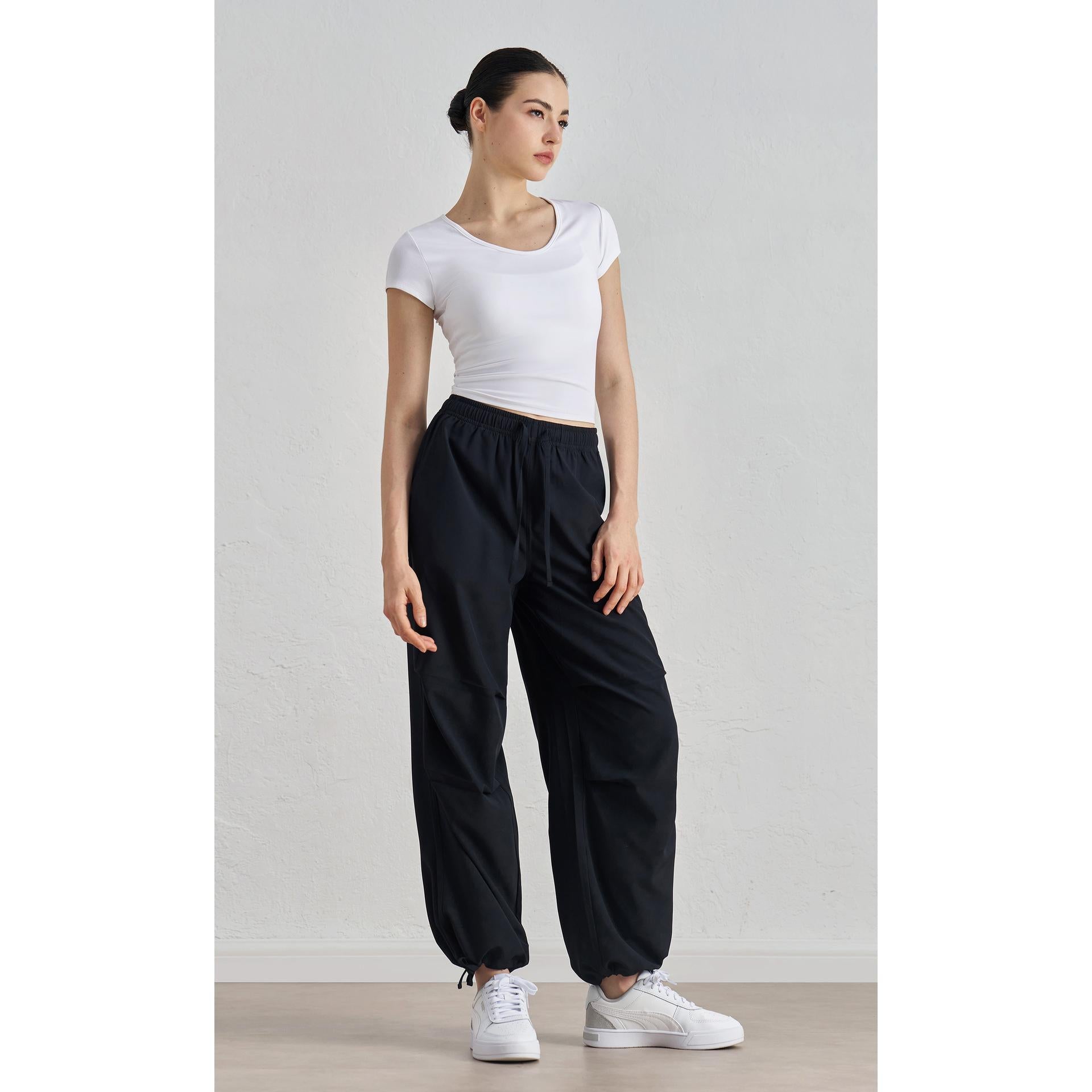 SUN simple and comfortable sports short sleeves skin-friendly nude casual yoga clothes high-end waist and thin fitness T-shirt women