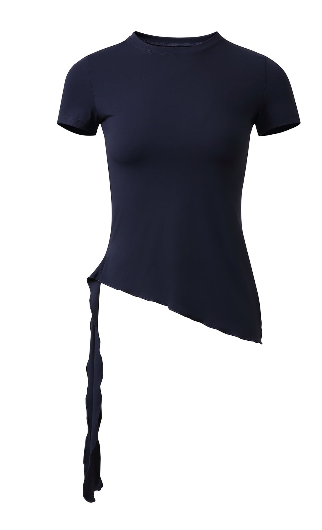 Asymmetrical Side-Tie Tee Styling for Yoga and Everyday Movement