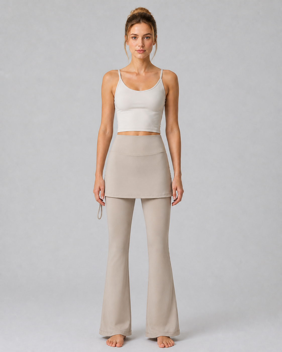 Approved product image 001 | NULS Ruched Skirted Yoga Flare Pants