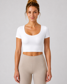NULS Balletcore Mesh-Back Crop Top