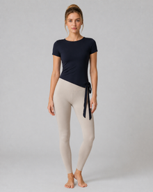 NULS Asymmetrical Side-Tie Yoga Tee