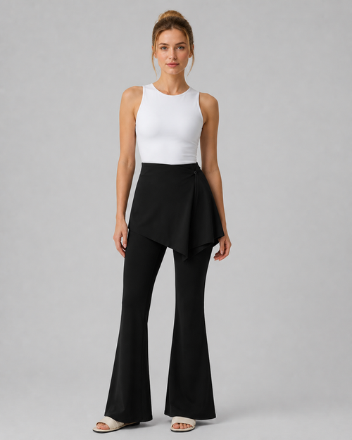 Approved product image 001 | 2-in-1 Skirted Flare Yoga Pants