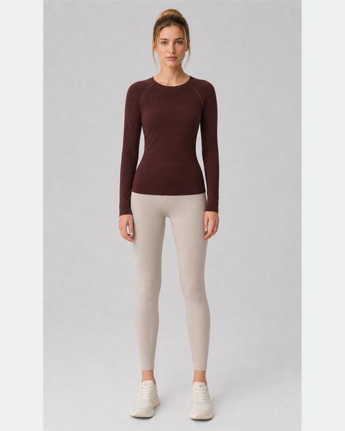 Approved product image 001 | Crew Neck Long-Sleeve Yoga Top