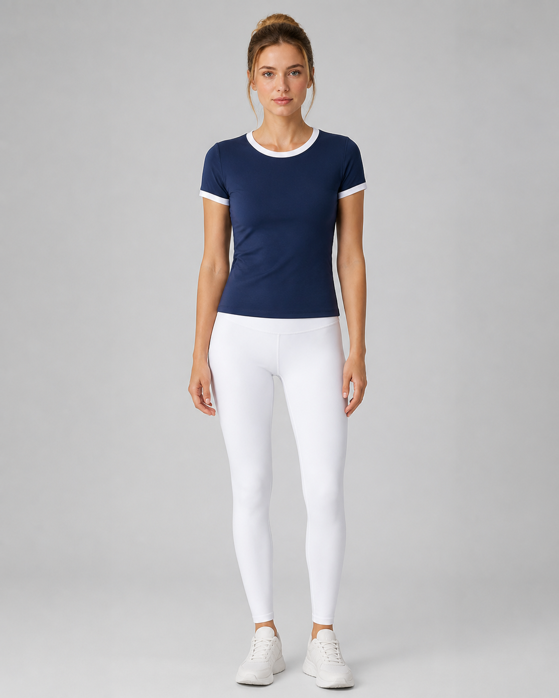 Colorblock V-Neck Yoga Tee