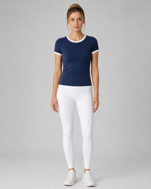 Approved product image 001 | Colorblock V-Neck Yoga Tee