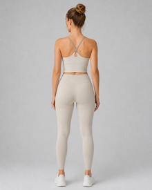 Colorblock Cross-Back Yoga Bra