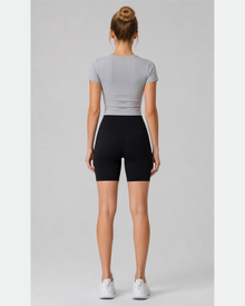 Lycra High-Waist Yoga Shorts