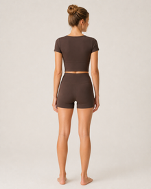 NULS Square Neck Built-In Bra Crop Top