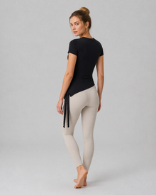 NULS Asymmetrical Side-Tie Yoga Tee