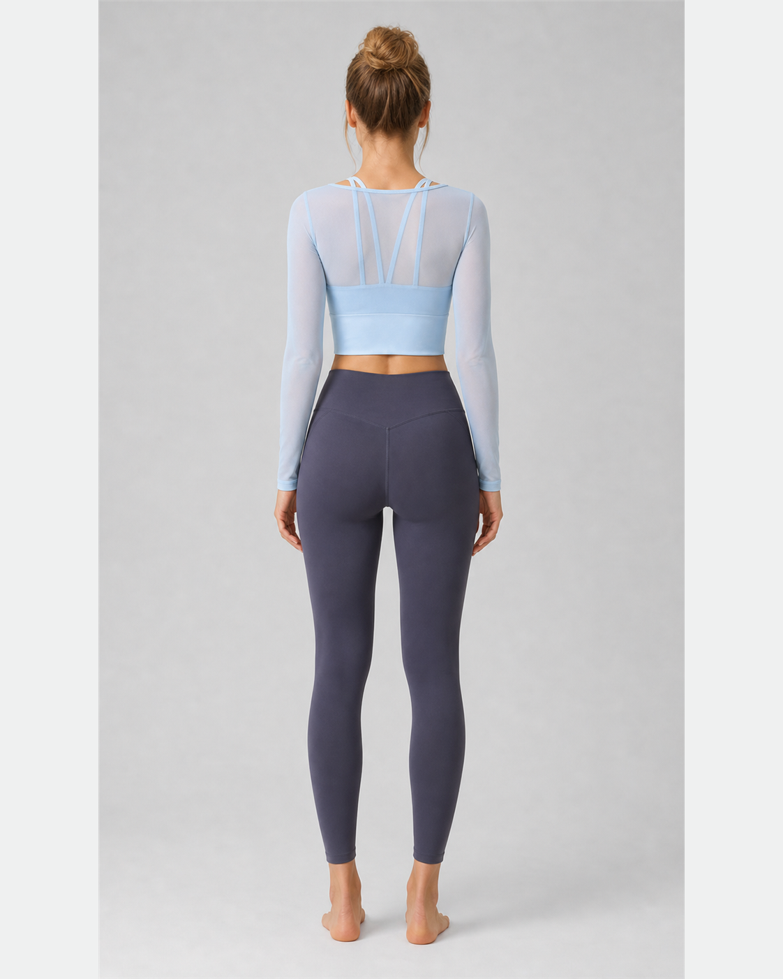 Approved product image 002 | Mesh Long-Sleeve Padded Yoga Top