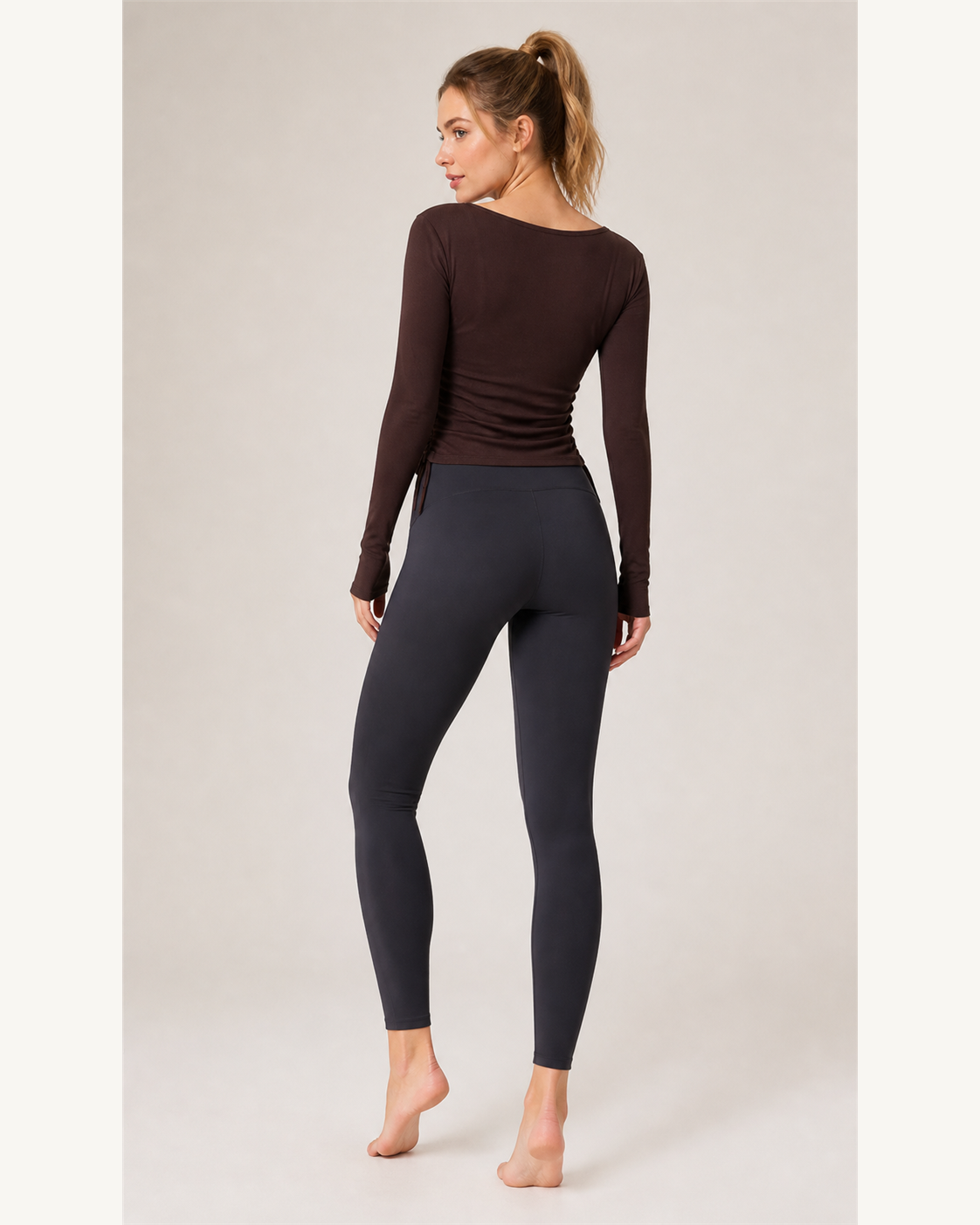 Approved product image 002 | Modal Ribbed Long-Sleeve Yoga Top