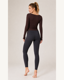 Modal Ribbed Long-Sleeve Yoga Top
