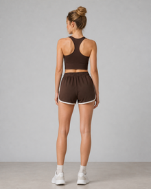 Retro High-Waist Yoga Shorts