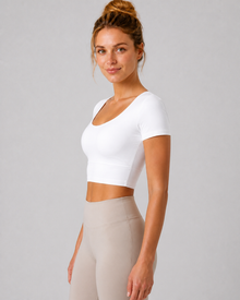 NULS Balletcore Mesh-Back Crop Top