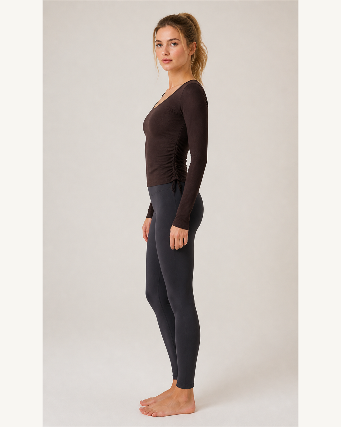 Approved product image 003 | Modal Ribbed Long-Sleeve Yoga Top