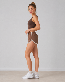 Retro High-Waist Yoga Shorts