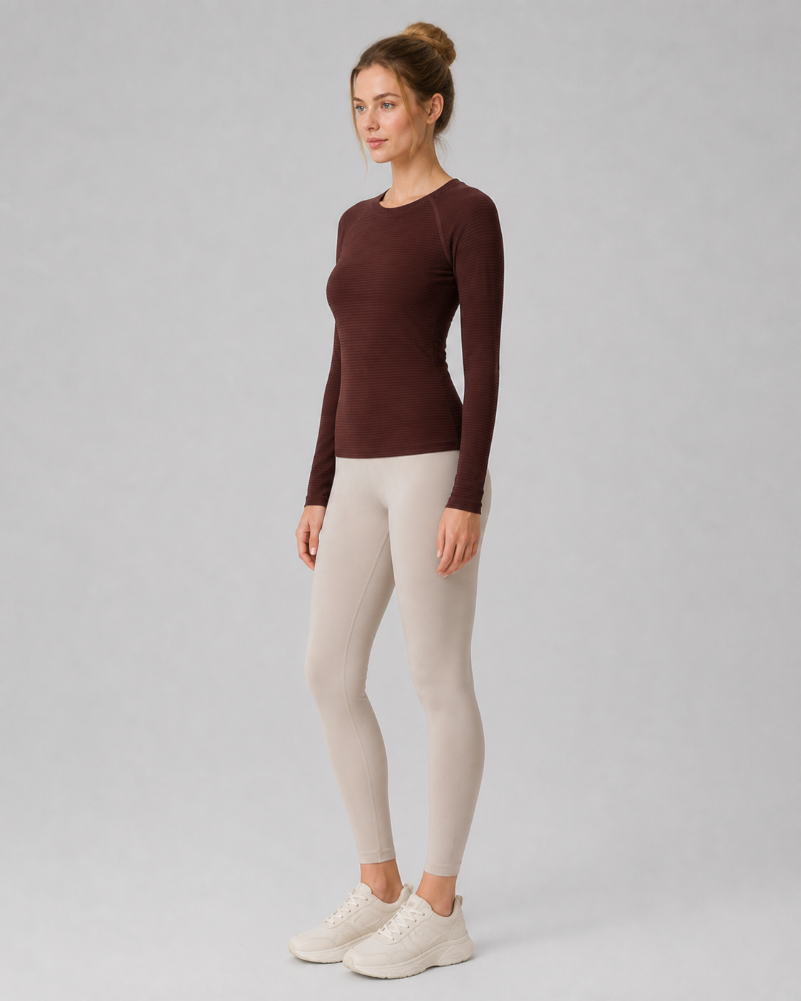 Approved product image 003 | Crew Neck Long-Sleeve Yoga Top