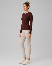 Crew Neck Long-Sleeve Yoga Top