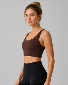 Cross-Back Padded Yoga Bra