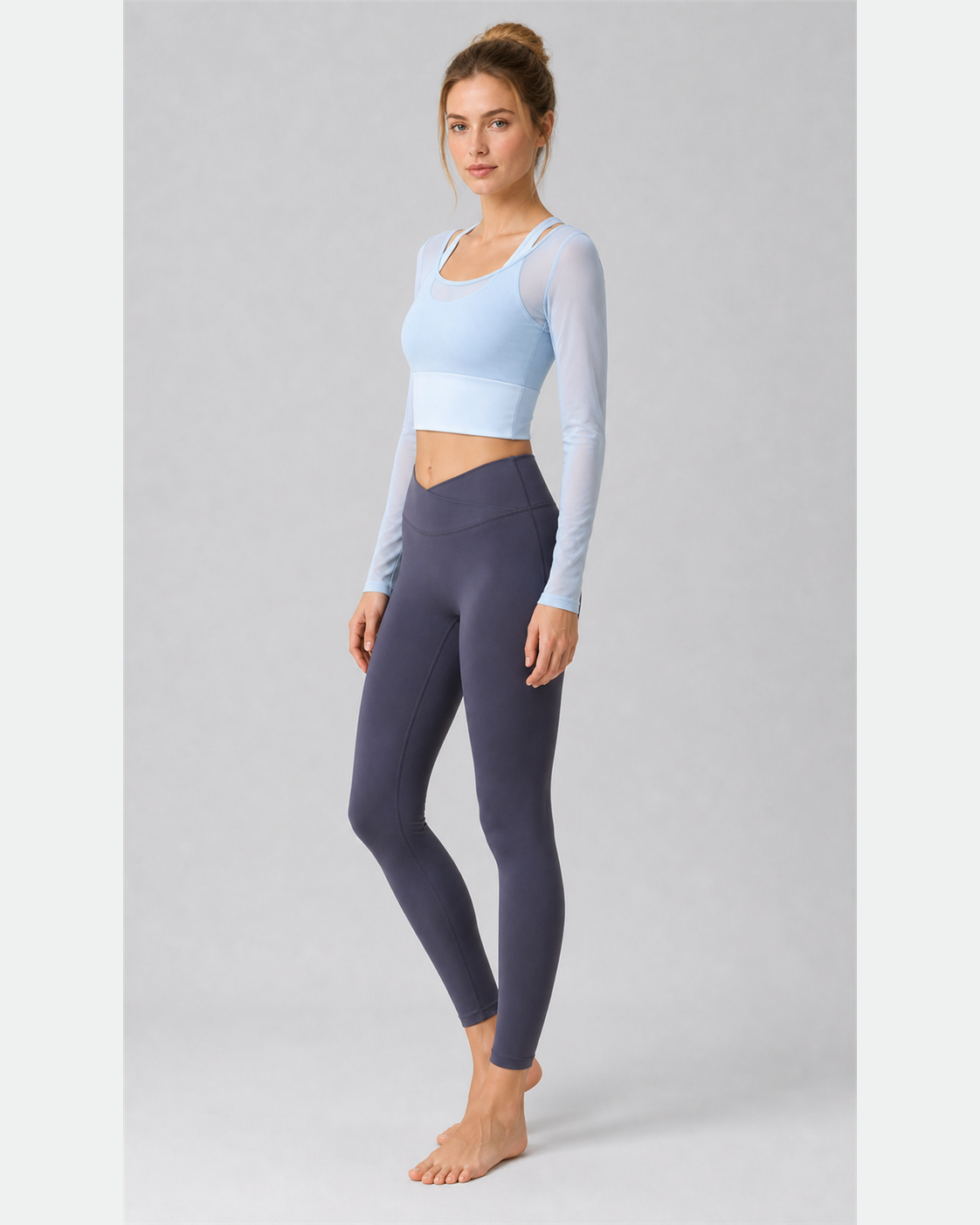 Approved product image 003 | Mesh Long-Sleeve Padded Yoga Top