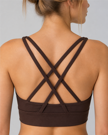 Cross-Back Padded Yoga Bra