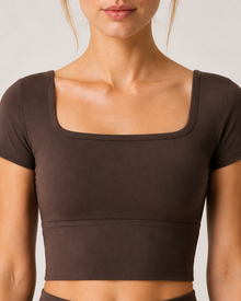 NULS Square Neck Built-In Bra Crop Top