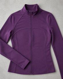 Velvet Stand-Collar Yoga Jacket