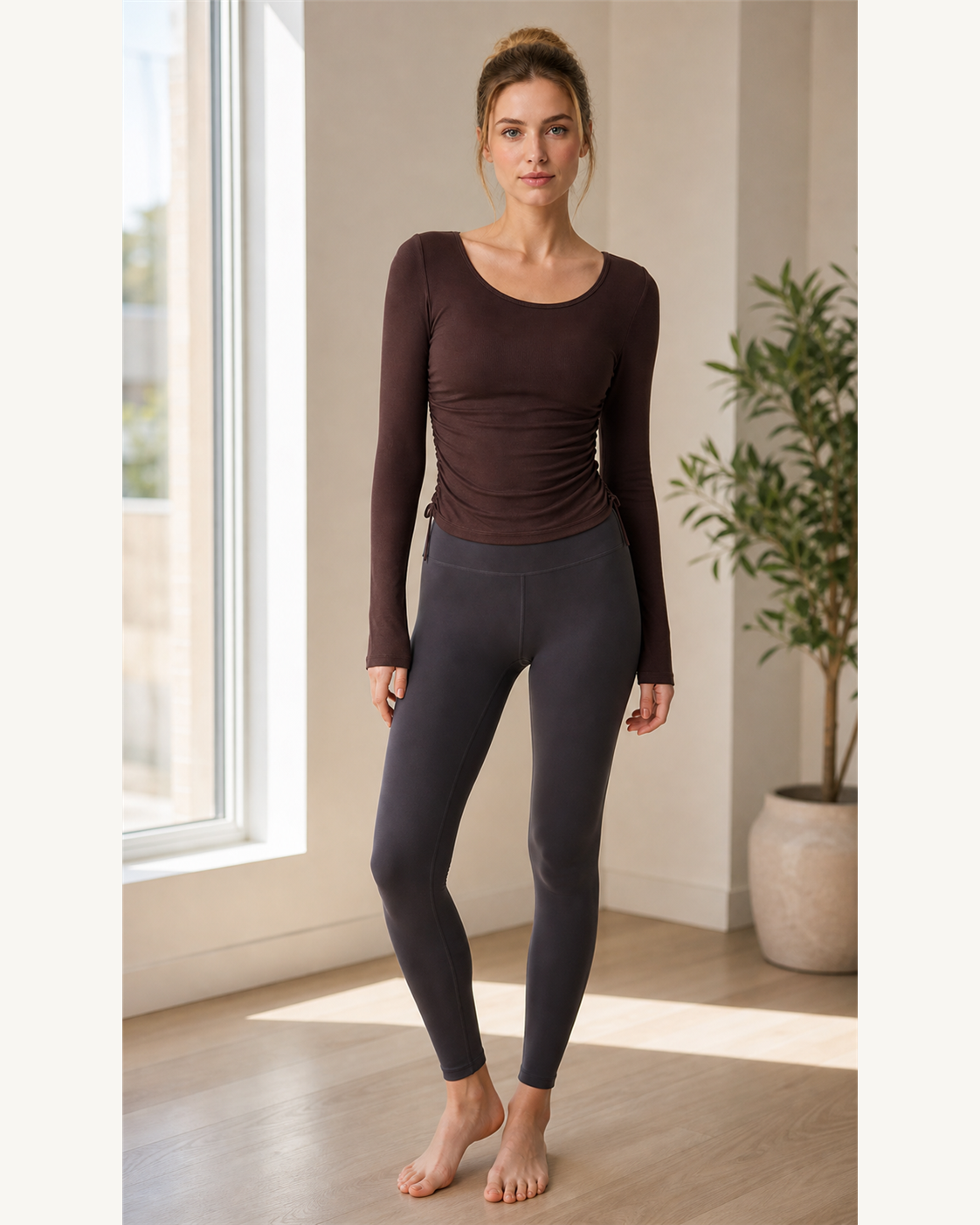 Approved product image 005 | Modal Ribbed Long-Sleeve Yoga Top