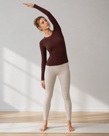 Crew Neck Long-Sleeve Yoga Top