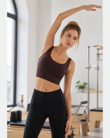 Cross-Back Padded Yoga Bra