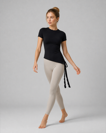 NULS Asymmetrical Side-Tie Yoga Tee