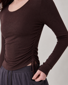 Modal Ribbed Long-Sleeve Yoga Top