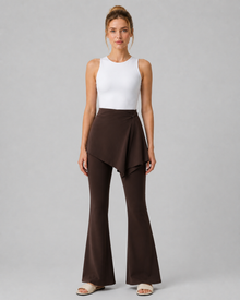 2-in-1 Skirted Flare Yoga Pants