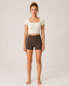 NULS Square Neck Built-In Bra Crop Top