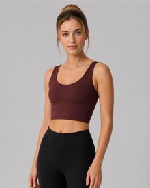 Cross-Back Padded Yoga Bra