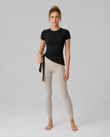 NULS Asymmetrical Side-Tie Yoga Tee