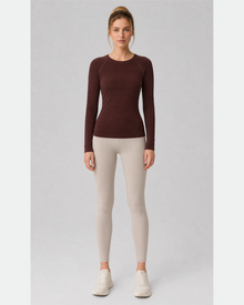 Crew Neck Long-Sleeve Yoga Top