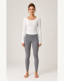 Modal Ribbed Long-Sleeve Yoga Top