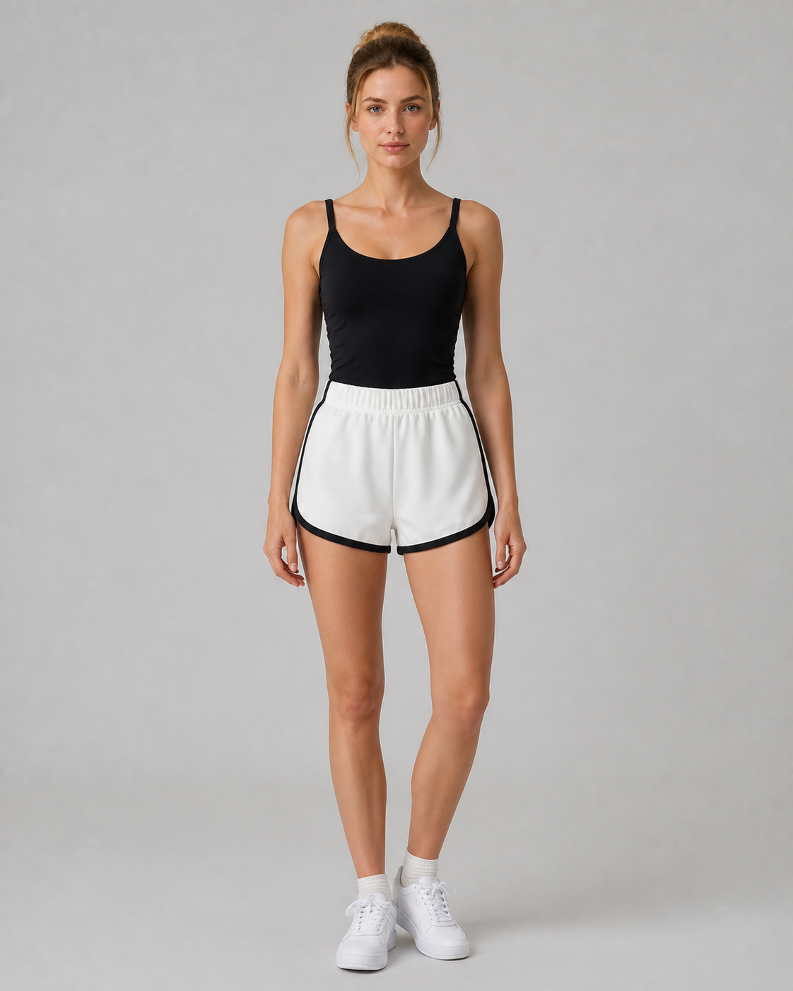 Retro High-Waist Yoga Shorts