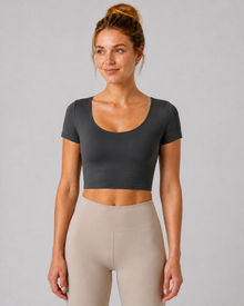 NULS Balletcore Mesh-Back Crop Top