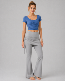 NULS Ruched Skirted Yoga Flare Pants