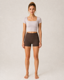NULS Square Neck Built-In Bra Crop Top