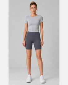 Lycra High-Waist Yoga Shorts